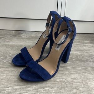 Steve Madden Carrson Sandal Heel Blue 7